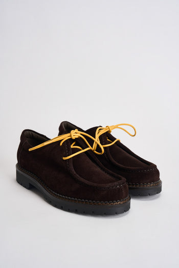 Scarpe uomo stringate suede marrone scuro - 3