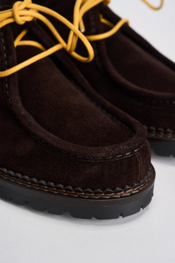 Scarpe uomo stringate suede marrone scuro - 4