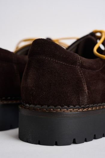 Scarpe uomo stringate suede marrone scuro - 8