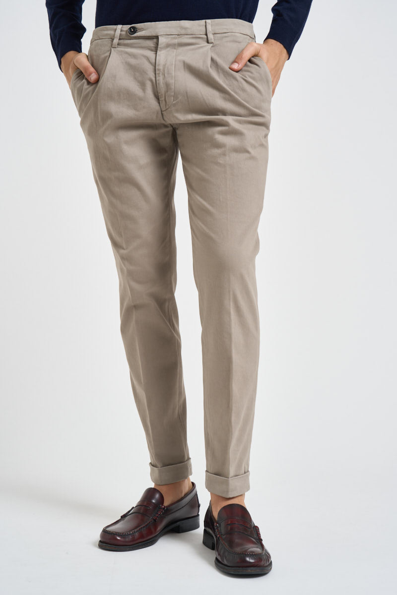 Pantalone uomo con pinces grigio FREDERICK 2505ARGILLA MICHAEL COAL 