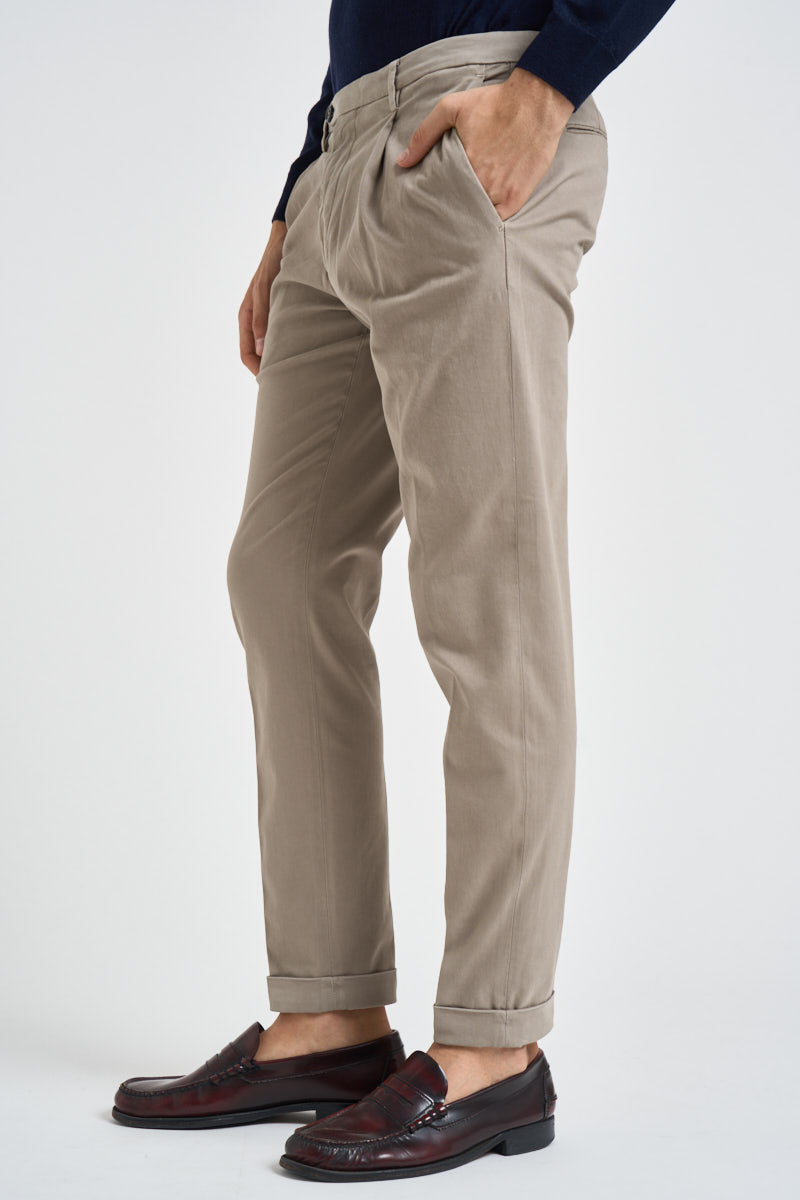 Pantalone uomo con pinces grigio FREDERICK 2505ARGILLA MICHAEL COAL 