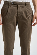 Pantalone uomo con pinces fango FREDERICK 2505FANGO MICHAEL COAL 
