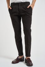 Pantalone uomo con pinces marrone FREDERICK 2505MORO MICHAEL COAL 