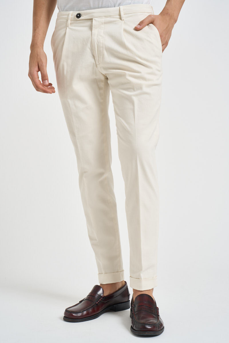 Pantaloni uomo con pinces panna FREDERICK 2505PANNA MICHAEL COAL 