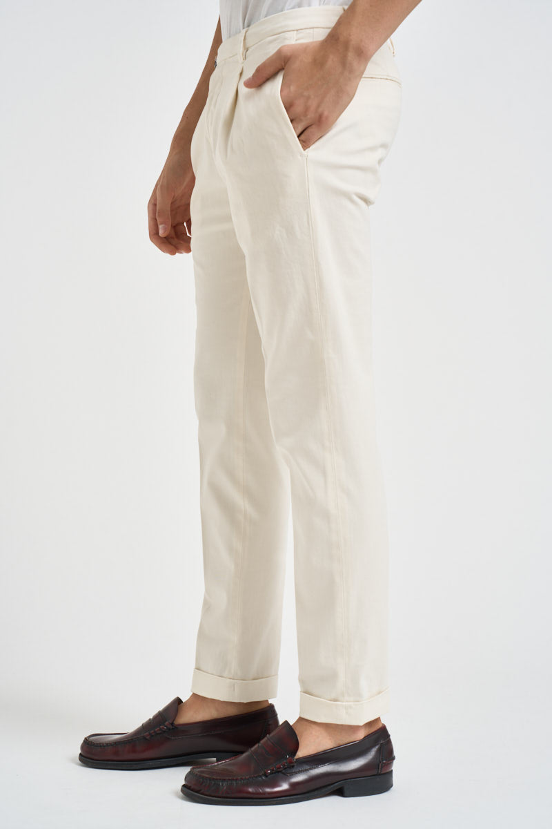 Pantaloni uomo con pinces panna FREDERICK 2505PANNA MICHAEL COAL 