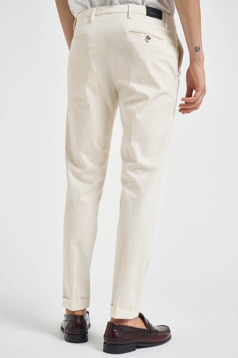 Pantaloni uomo con pinces panna FREDERICK 2505PANNA MICHAEL COAL 