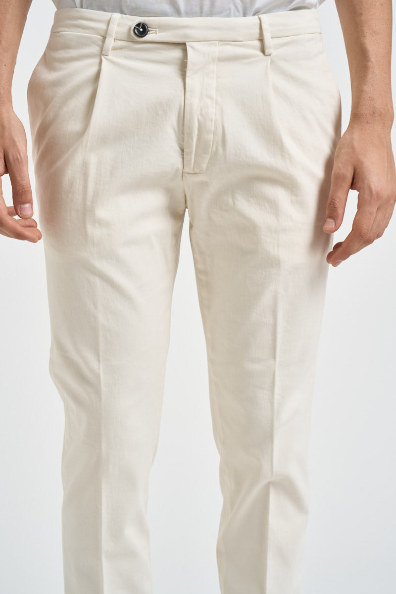 Pantaloni uomo con pinces panna FREDERICK 2505PANNA MICHAEL COAL 