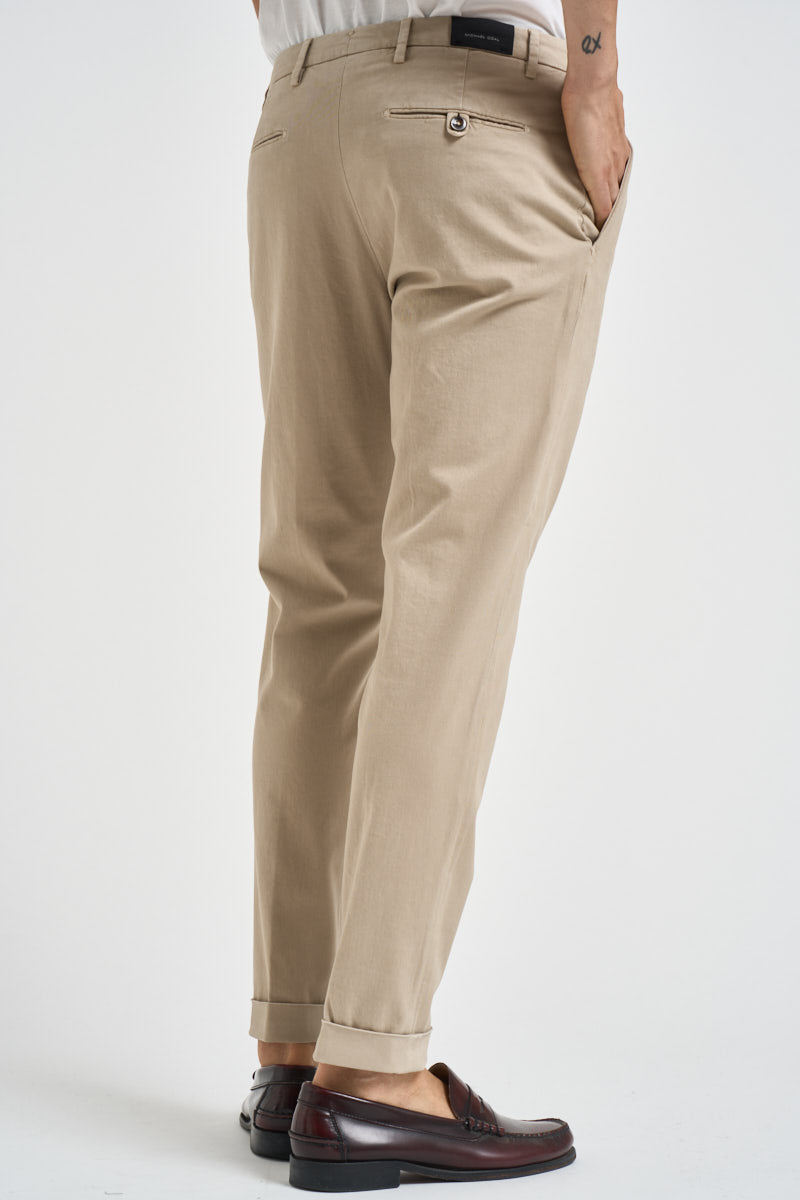 Pantaloni uomo con pinces beige FREDERICK 2505SABBIA MICHAEL COAL 