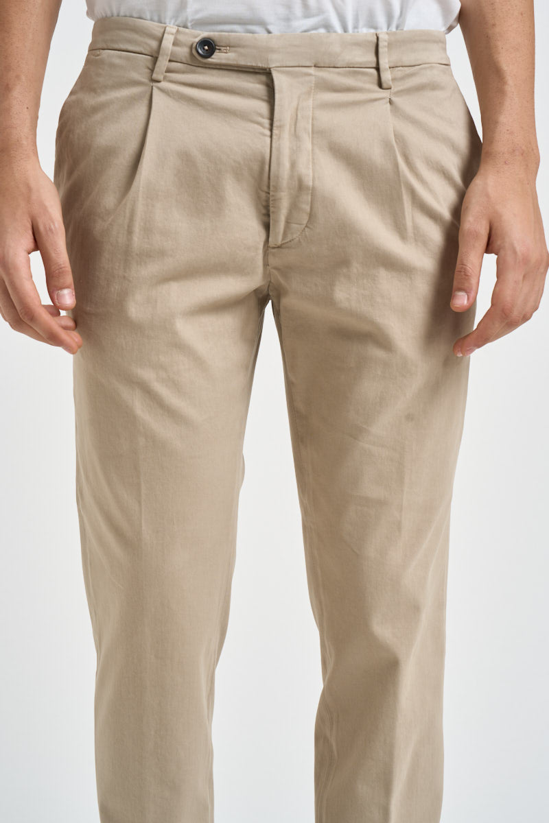 Pantaloni uomo con pinces beige FREDERICK 2505SABBIA MICHAEL COAL 