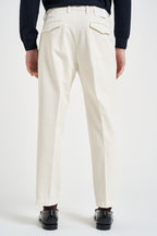 Pantaloni uomo con pinces bianco panna STEWART 2046PANNA MICHAEL COAL 