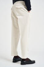 Pantaloni uomo con pinces bianco panna STEWART 2046PANNA MICHAEL COAL 