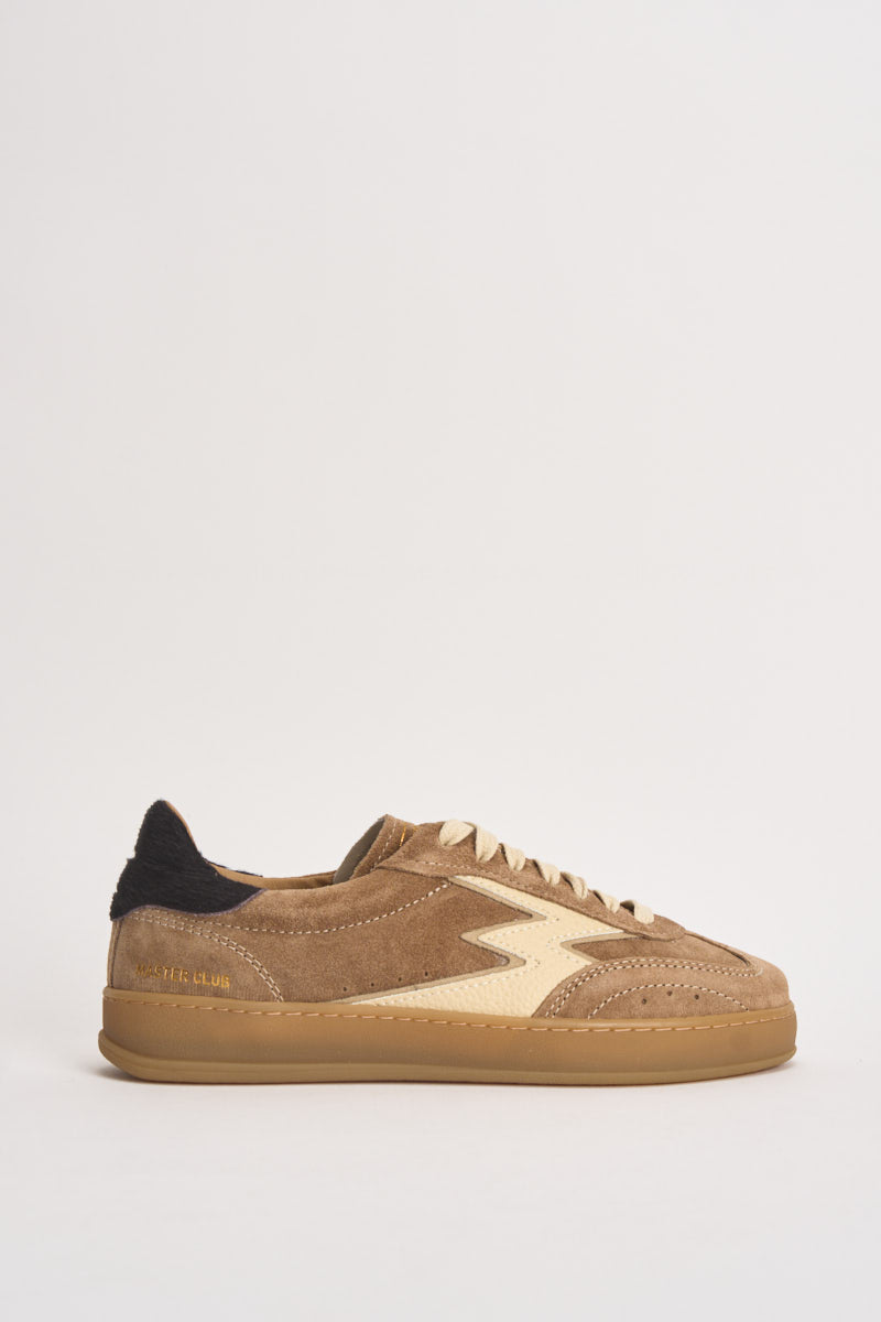 Sneakers donna Club in suede sabbia CL321 BEIGE MOACONCEPT 
