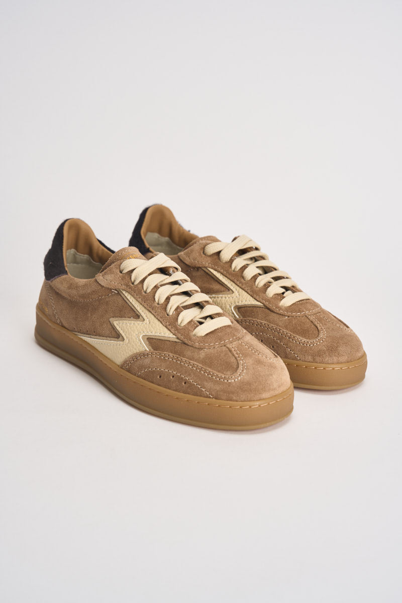 Sneakers donna Club in suede sabbia CL321 BEIGE MOACONCEPT 
