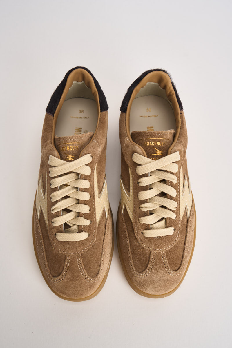 Sneakers donna Club in suede sabbia CL321 BEIGE MOACONCEPT 