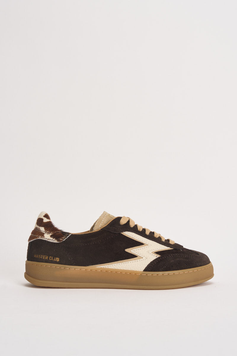 Sneakers donna Club in suede testa di moro CL323 BROWN MOACONCEPT 