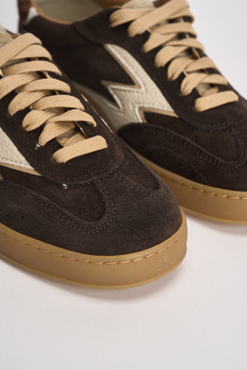 Sneakers donna Club in suede testa di moro CL323 BROWN MOACONCEPT 