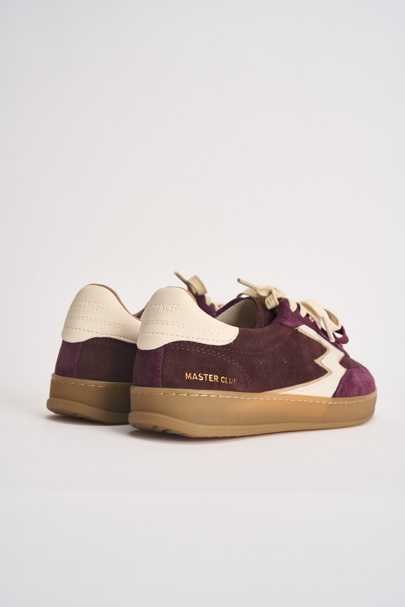 Sneakers donna Club Patchwork  in suede mogano CL342 MULTIBORDEAUX MOACONCEPT 