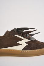 Sneakers donna Club Patchwork in suede marrone CL343 MULTIGREY MOACONCEPT 