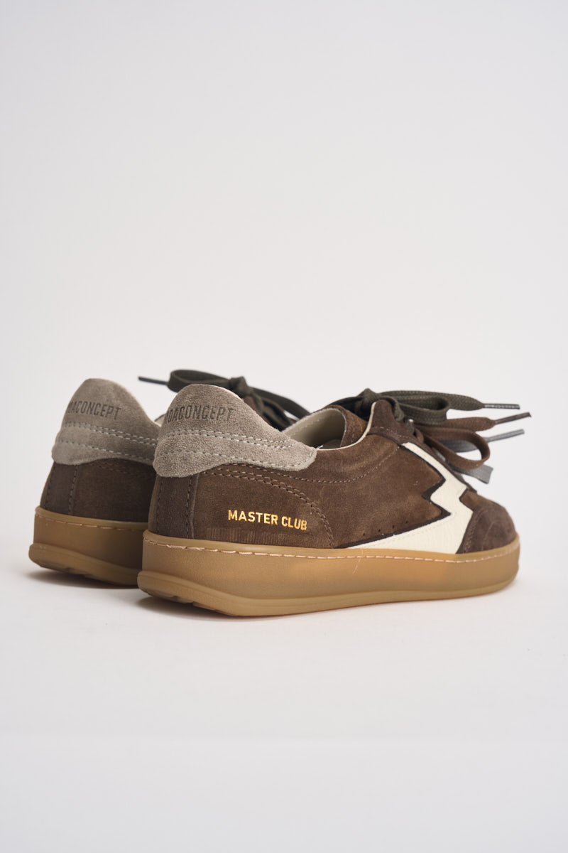 Sneakers donna Club Patchwork in suede marrone CL343 MULTIGREY MOACONCEPT 