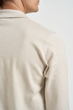 Polo uomo a maniche lunghe beige MIM274 BEIGE MORO 