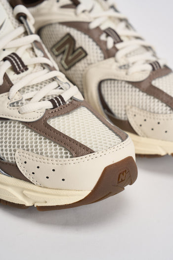 Sneakers donna 530 panna e marrone - 4