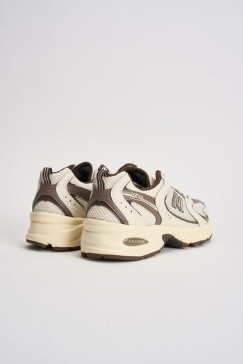 Sneakers donna 530 panna e marrone - 7