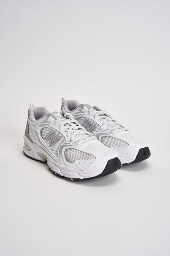 Sneakers donna 530 bianche e argento - 4