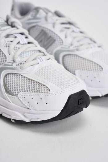 Sneakers donna 530 bianche e argento - 6