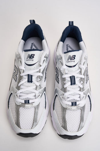 Sneakers donna 530 bianche e blu - 6