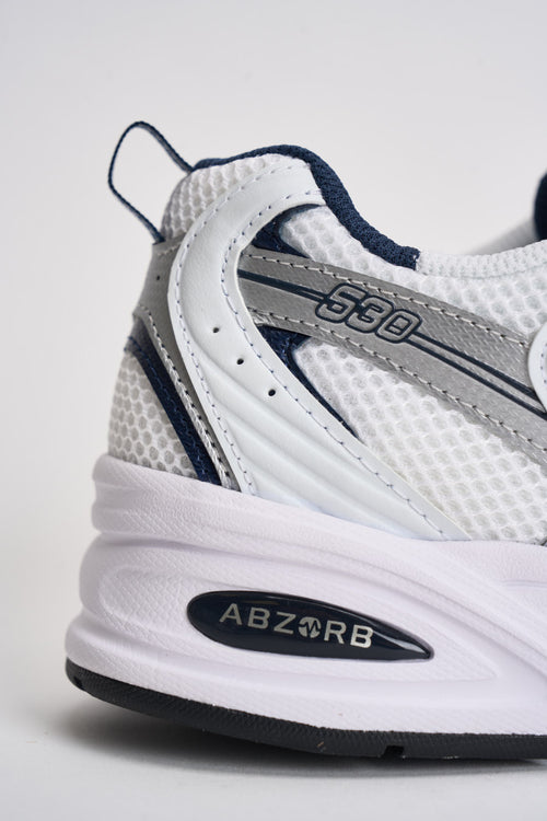 Sneakers uomo 530 bianche e blu - 2