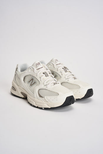 Sneakers donna 530 bianche e tortora - 4