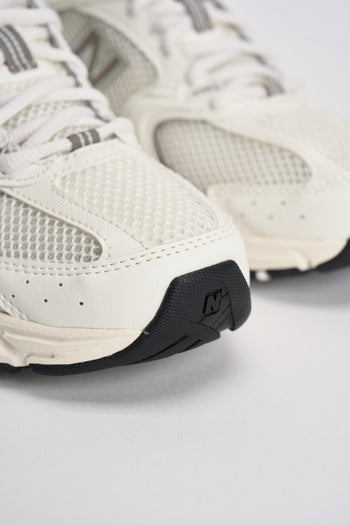 Sneakers donna 530 bianche e tortora - 5