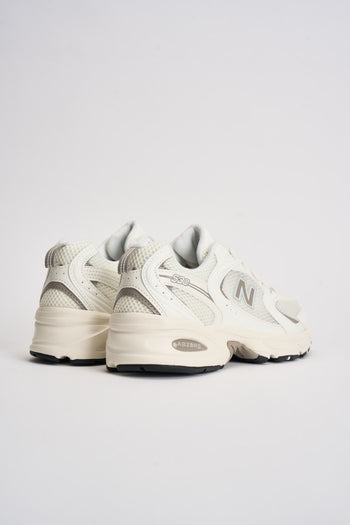 Sneakers donna 530 bianche e tortora - 8