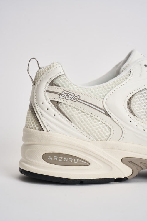 Sneakers uomo 530 bianche e tortora - 2