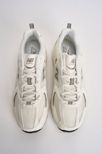 Sneakers uomo 530 bianche e tortora - 7