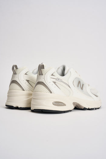Sneakers uomo 530 bianche e tortora - 8
