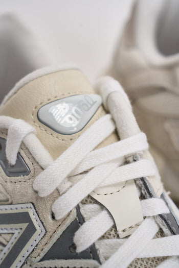 Sneakers donna 9060 bianca e panna - 7