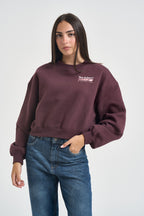 Felpa donna cropped vino WT62T7 YLR NEW BALANCE 
