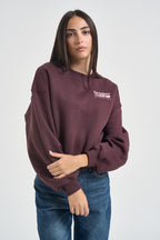 Felpa donna cropped vino WT62T7 YLR NEW BALANCE 