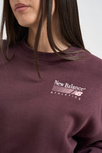 Felpa donna cropped vino WT62T7 YLR NEW BALANCE 