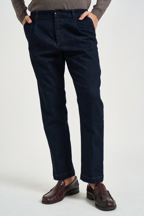Jeans uomo regular in denim scuro - 1