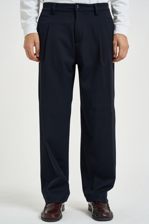 Pantalone uomo gamba dritta blu navy - 1