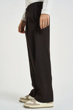 Pantalone uomo gamba dritta marrone scuro 2790 CLESMORO OFFICINA 