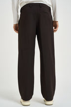 Pantalone uomo gamba dritta marrone scuro 2790 CLESMORO OFFICINA 