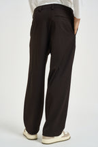 Pantalone uomo gamba dritta marrone scuro 2790 CLESMORO OFFICINA 
