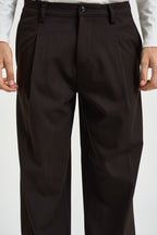 Pantalone uomo gamba dritta marrone scuro 2790 CLESMORO OFFICINA 