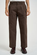 Pantalone uomo con pinces marrone 2791 BRECCOCACAO OFFICINA 