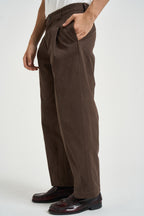 Pantalone uomo con pinces marrone 2791 BRECCOCACAO OFFICINA 