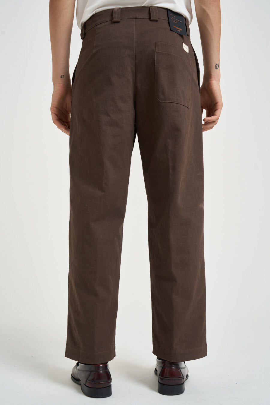 Pantalone uomo con pinces marrone 2791 BRECCOCACAO OFFICINA 