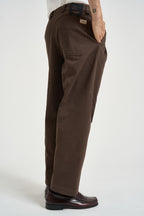 Pantalone uomo con pinces marrone 2791 BRECCOCACAO OFFICINA 